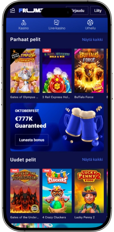Frumzi Casinon mobiilikäyttö